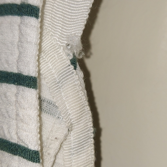 Deletta Anthro white green peplum top Small - Picture 7 of 10